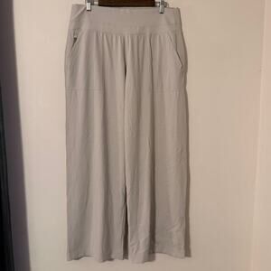 Athleta Venice Wide Leg Pant Abalone Off White Bone Athleisure Pant Size XL